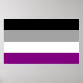 Aseksuele Pride Flag Poster (Voorkant)