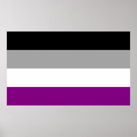 Aseksuele Pride Flag Poster (Voorkant)