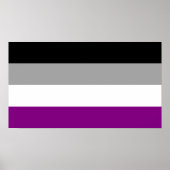 Aseksuele Pride Flag Poster (Voorkant)