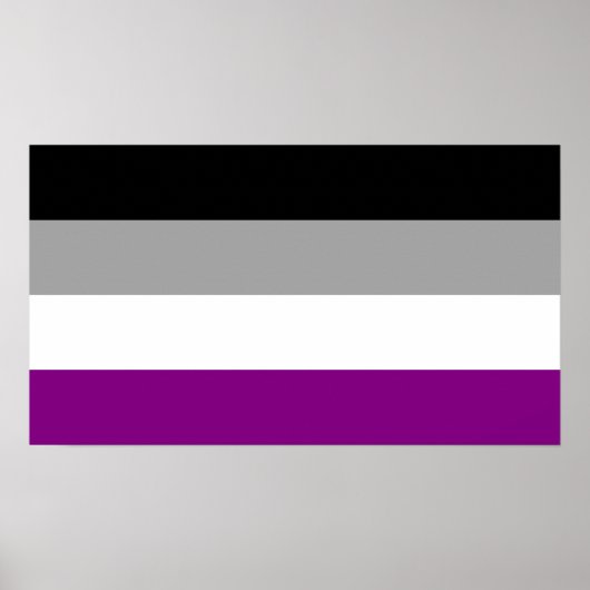 Aseksuele Pride Flag Poster (Voorkant)