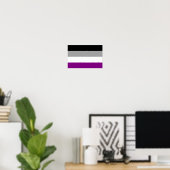 Aseksuele Pride Flag Poster (Thuiskantoor)