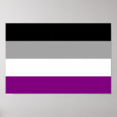 Aseksuele Pride Flag Poster (Voorkant)