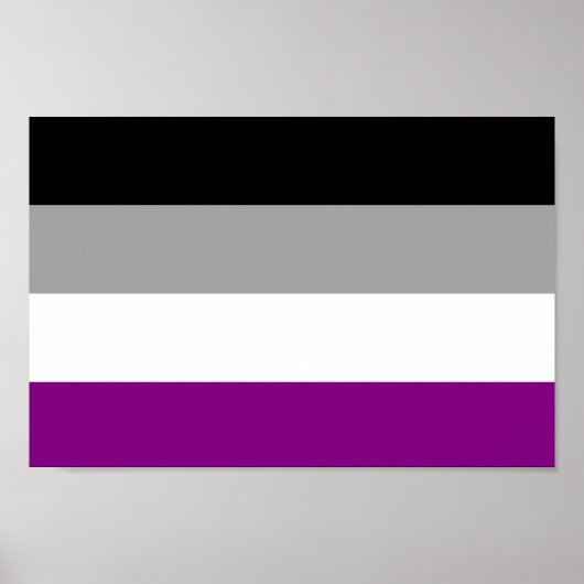 Aseksuele Pride Flag Poster (Voorkant)