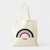 Aseksuele pride Flag Rainbow Monogram Canvas tas (Voorkant)