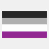 Aseksuele Pride Flag Rechthoekige Sticker (Voorkant)