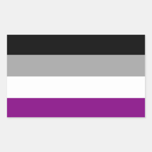 Aseksuele Pride Flag Rechthoekige Sticker