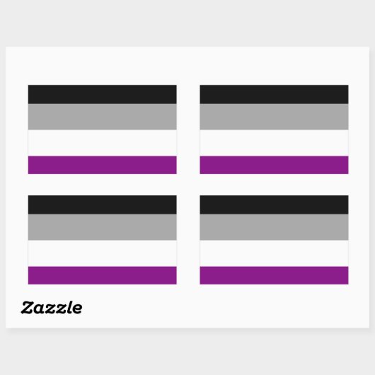 Aseksuele Pride Flag Rechthoekige Sticker (Vel)