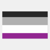 Aseksuele Pride Flag Rechthoekige Sticker (Voorkant)