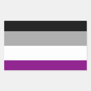 Aseksuele Pride Flag Rechthoekige Sticker