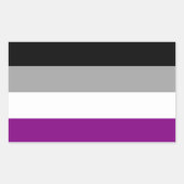 Aseksuele Pride Flag Rechthoekige Sticker (Voorkant)