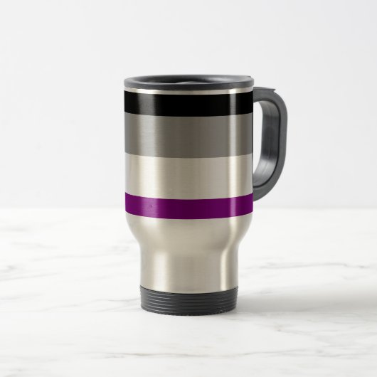 Aseksuele Pride Flag Reisbeker (Voorkant rechts)