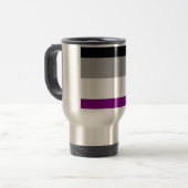 Aseksuele Pride Flag Reisbeker (Voorkant links)