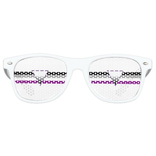 Aseksuele Pride Flag Retro Zonnebril (Voorkant)