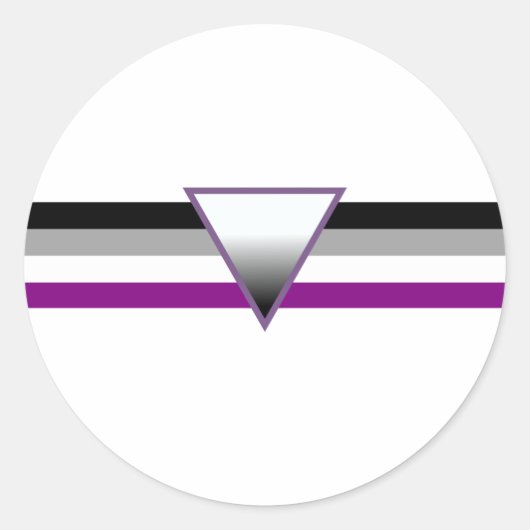 Aseksuele Pride Flag Ronde Sticker (Voorkant)