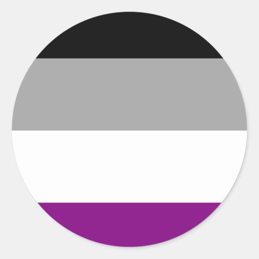 Aseksuele Pride Flag Ronde Sticker (Voorkant)