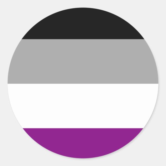 Aseksuele Pride Flag Ronde Sticker (Voorkant)