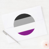 Aseksuele Pride Flag Ronde Sticker (Envelop)
