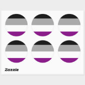 Aseksuele Pride Flag Ronde Sticker (Vel)