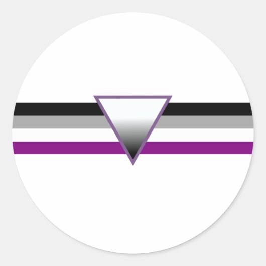 Aseksuele Pride Flag Ronde Sticker (Voorkant)