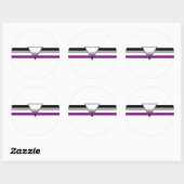 Aseksuele Pride Flag Ronde Sticker (Vel)