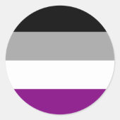 Aseksuele Pride Flag Ronde Sticker (Voorkant)