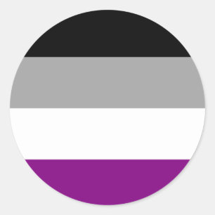 Aseksuele Pride Flag Ronde Sticker