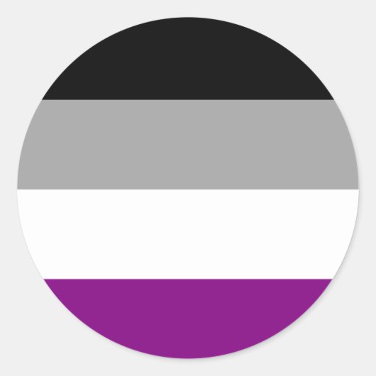 Aseksuele Pride Flag Ronde Sticker (Voorkant)