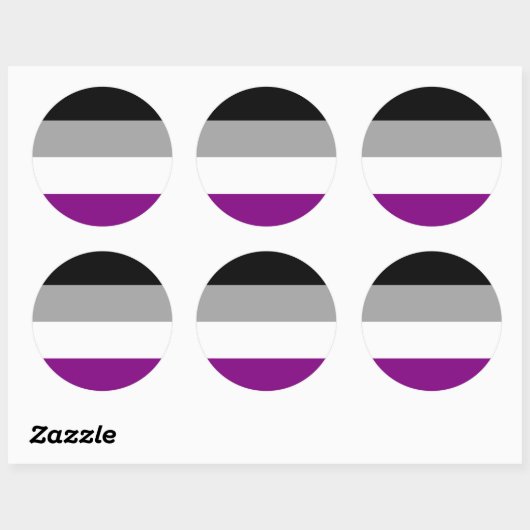 Aseksuele Pride Flag Ronde Sticker (Vel)