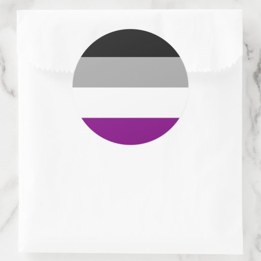 Aseksuele Pride Flag Ronde Sticker (Tas)