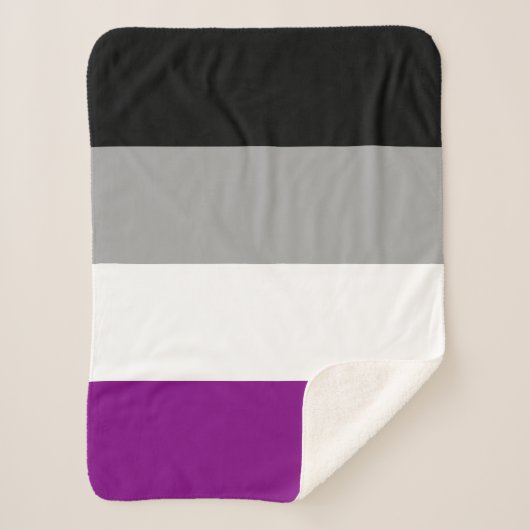 Aseksuele Pride Flag Sherpa Deken (Voorkant)
