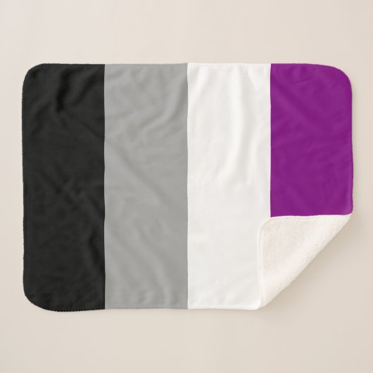 Aseksuele Pride Flag Sherpa Deken (Voorkant (horizontaal))