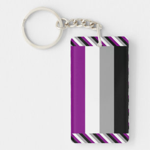 Aseksuele Pride Flag Sleutelhanger