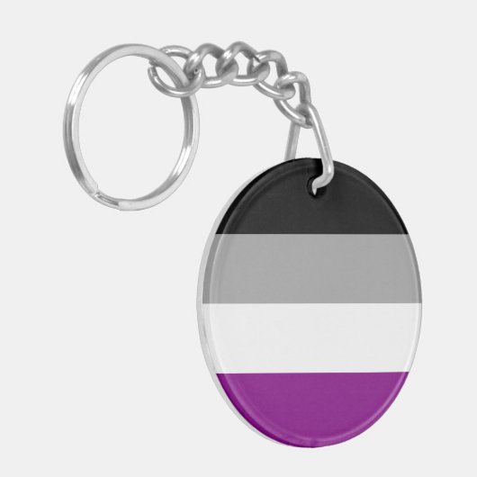 Aseksuele Pride Flag Sleutelhanger (Voorkant Links)