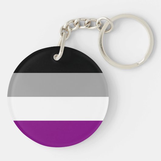 Aseksuele Pride Flag Sleutelhanger (Achterkant)