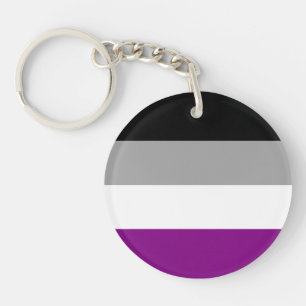 Aseksuele Pride Flag Sleutelhanger