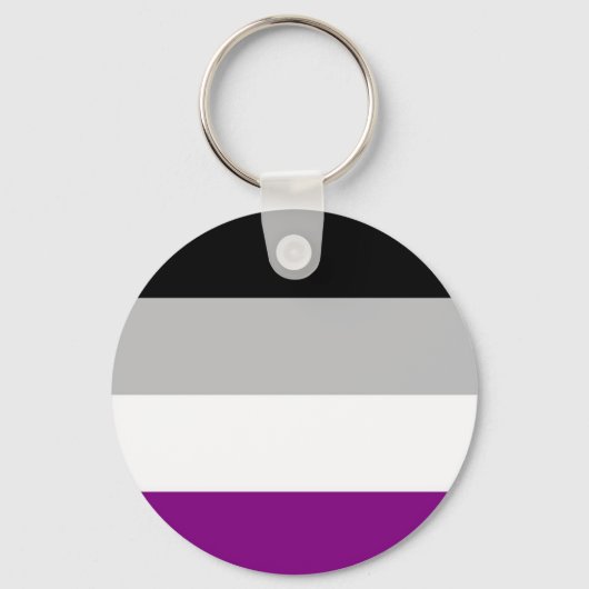 Aseksuele Pride Flag Sleutelhanger (Voorkant)
