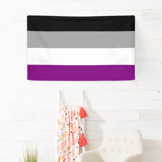 Aseksuele Pride Flag Spandoek (Insitu)