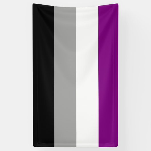 Aseksuele Pride Flag Spandoek (Verticaal)
