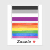 Aseksuele Pride Flag Sticker (Vel)