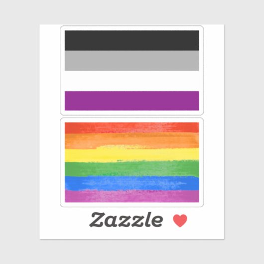 Aseksuele Pride Flag Sticker (Vel)