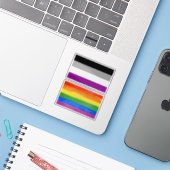 Aseksuele Pride Flag Sticker (Laptop met iPhone)