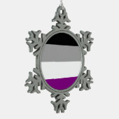 Aseksuele Pride Flag Tin Sneeuwvlok Ornament (Links)