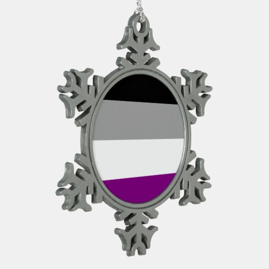 Aseksuele Pride Flag Tin Sneeuwvlok Ornament (Links)
