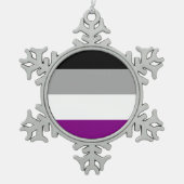 Aseksuele Pride Flag Tin Sneeuwvlok Ornament (Voorkant)