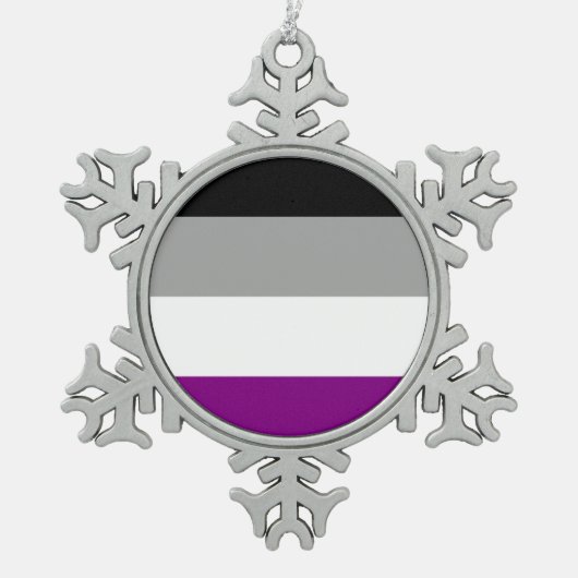 Aseksuele Pride Flag Tin Sneeuwvlok Ornament (Voorkant)