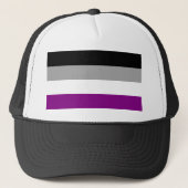 Aseksuele Pride Flag Trucker Pet (Voorkant)