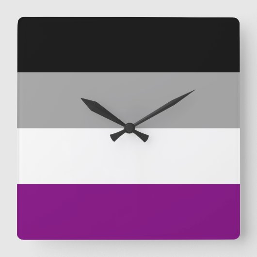Aseksuele Pride Flag Vierkante Klok (Voorkant)