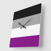 Aseksuele Pride Flag Vierkante Klok (Hoek)