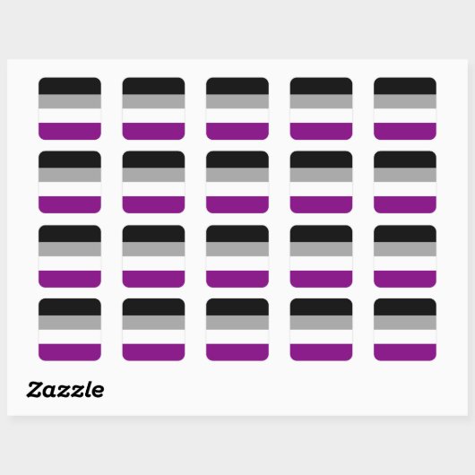 Aseksuele Pride Flag Vierkante Sticker (Vel)