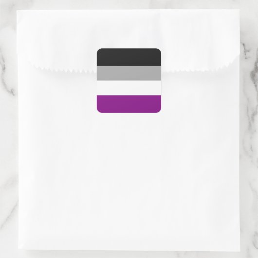 Aseksuele Pride Flag Vierkante Sticker (Tas)